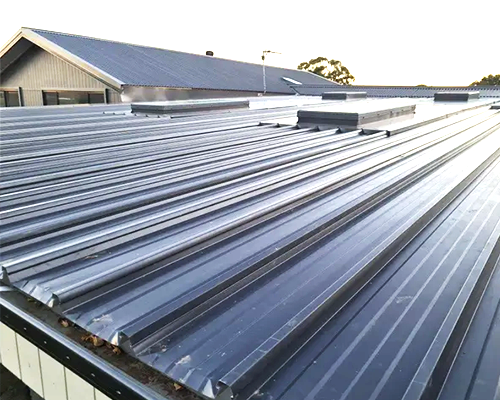 metal roofing on a sunny day