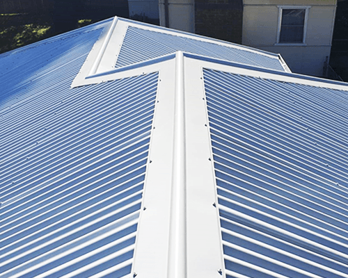 metal roofing on a sunny day