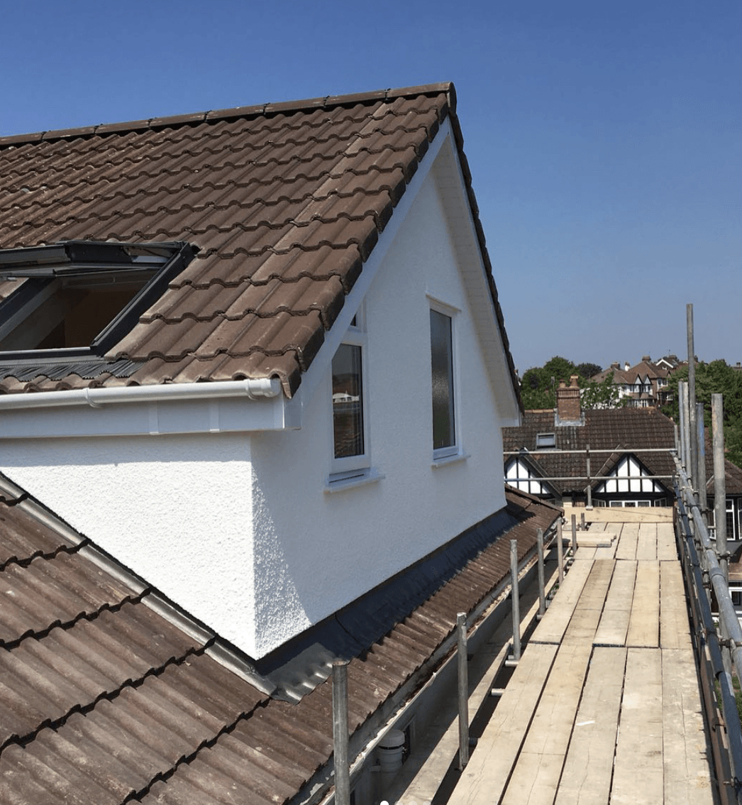 Scaffolding around a loft conversion by Park Lofts