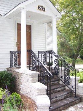 Anvil Iron Works — Railing Down Church Steps in Sicklerville NJ