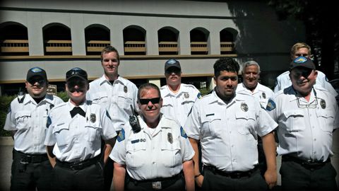 Security Officer — Security Guard Stopping Someone in Concord, CA