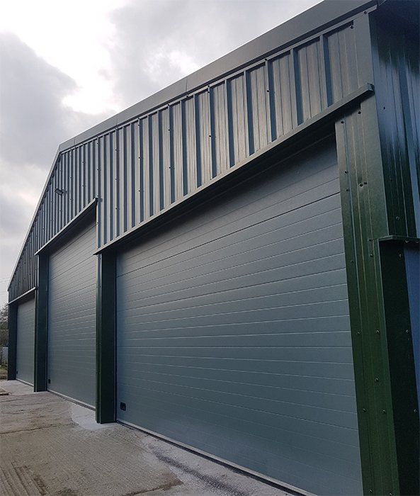 Exterior of a garage