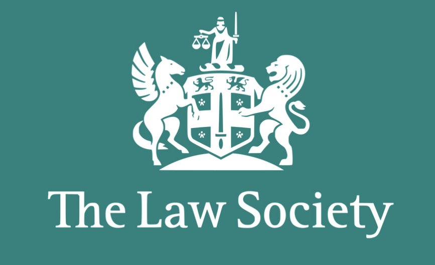 A logo for the law society with a coat of arms