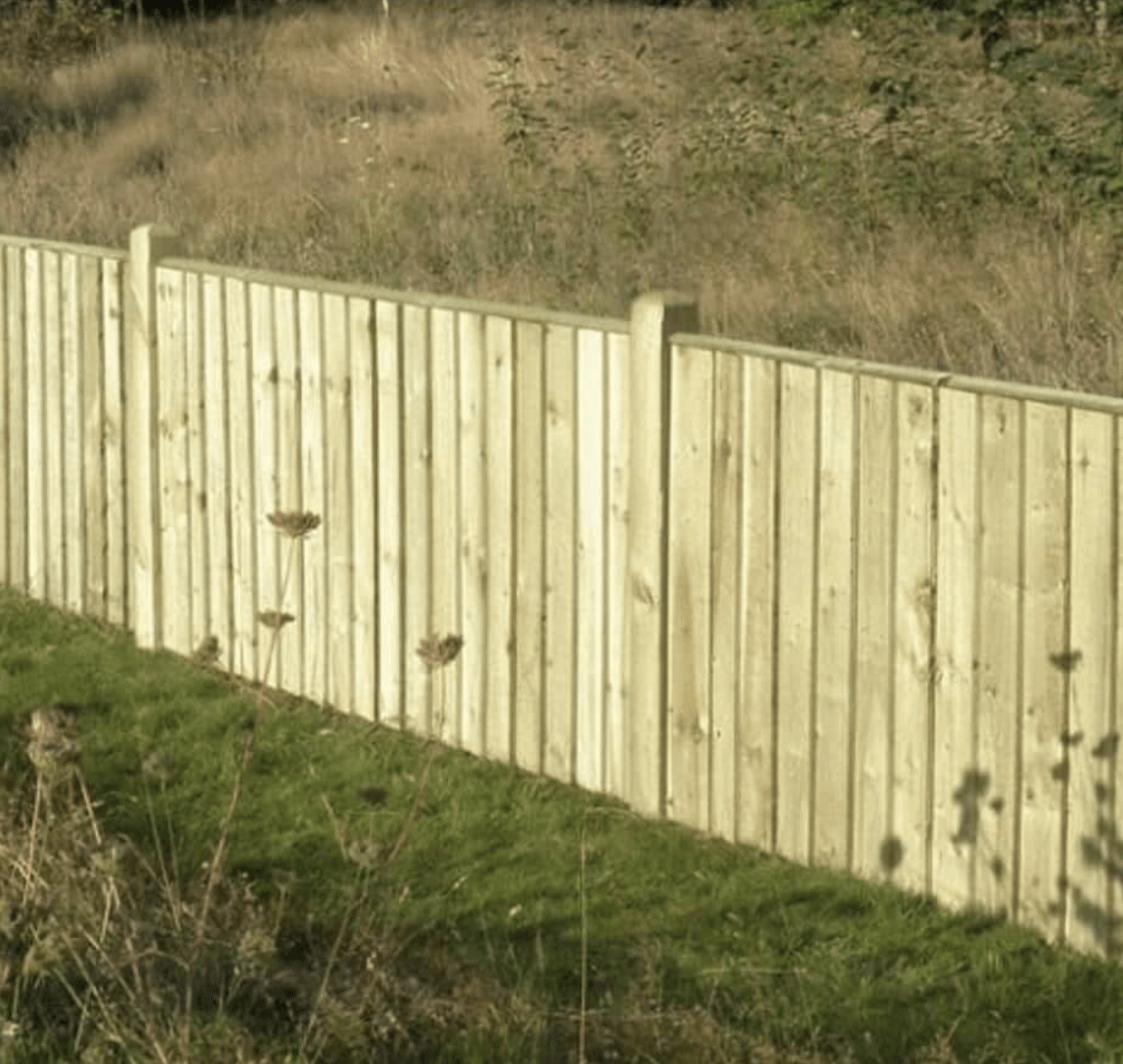 Fencing installation. Feather Edge Fence Panel