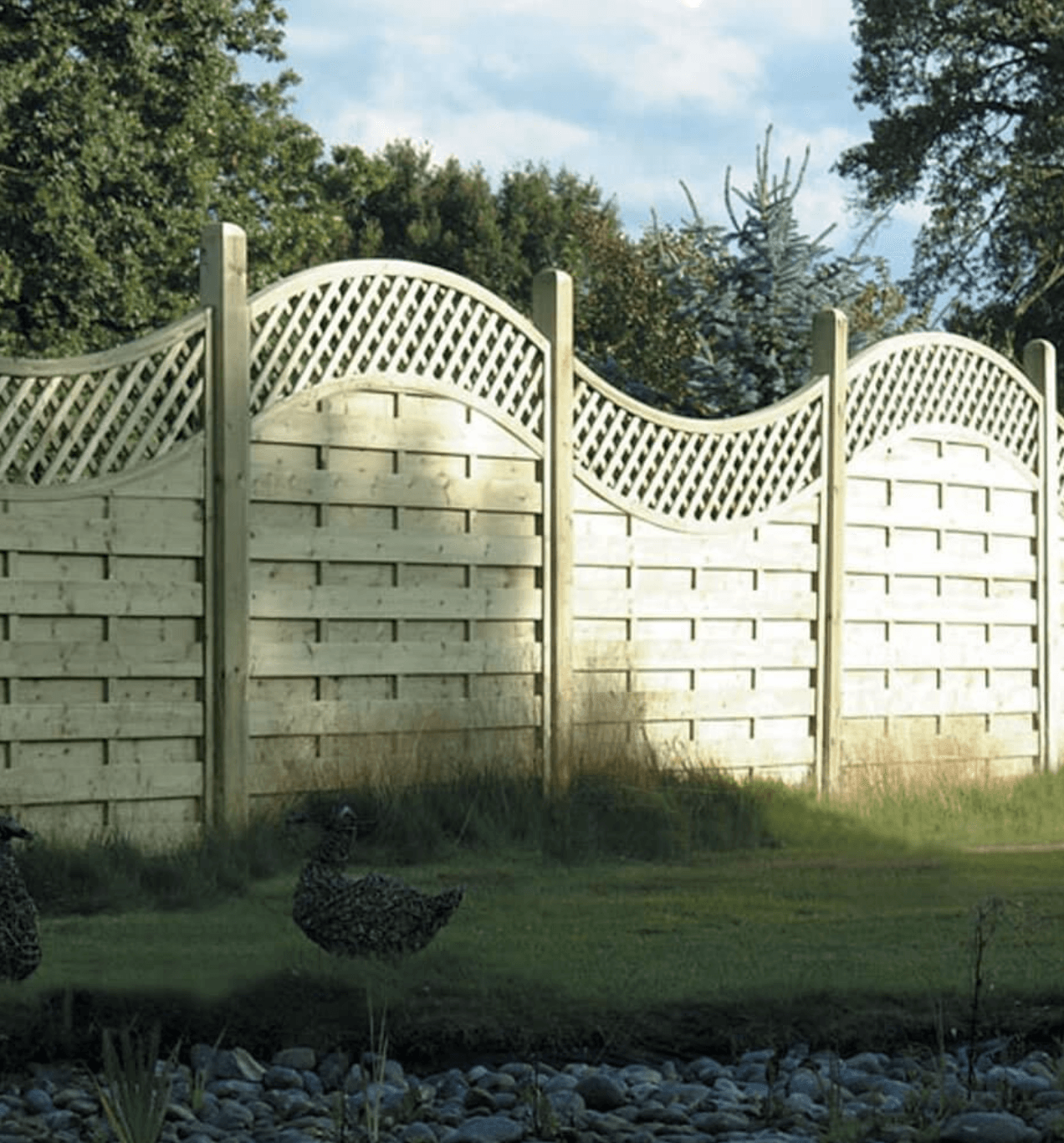 Local fencing contractors. Arched Lattice Top Fence panel
