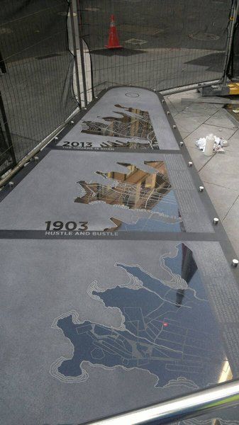 stone with timeline