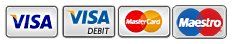 VISA MAESTRO MASTERCARD logos