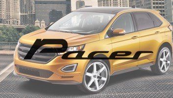 Yellow Ford Edge SUV with 