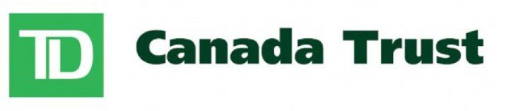 The logo for canada trust is green and white