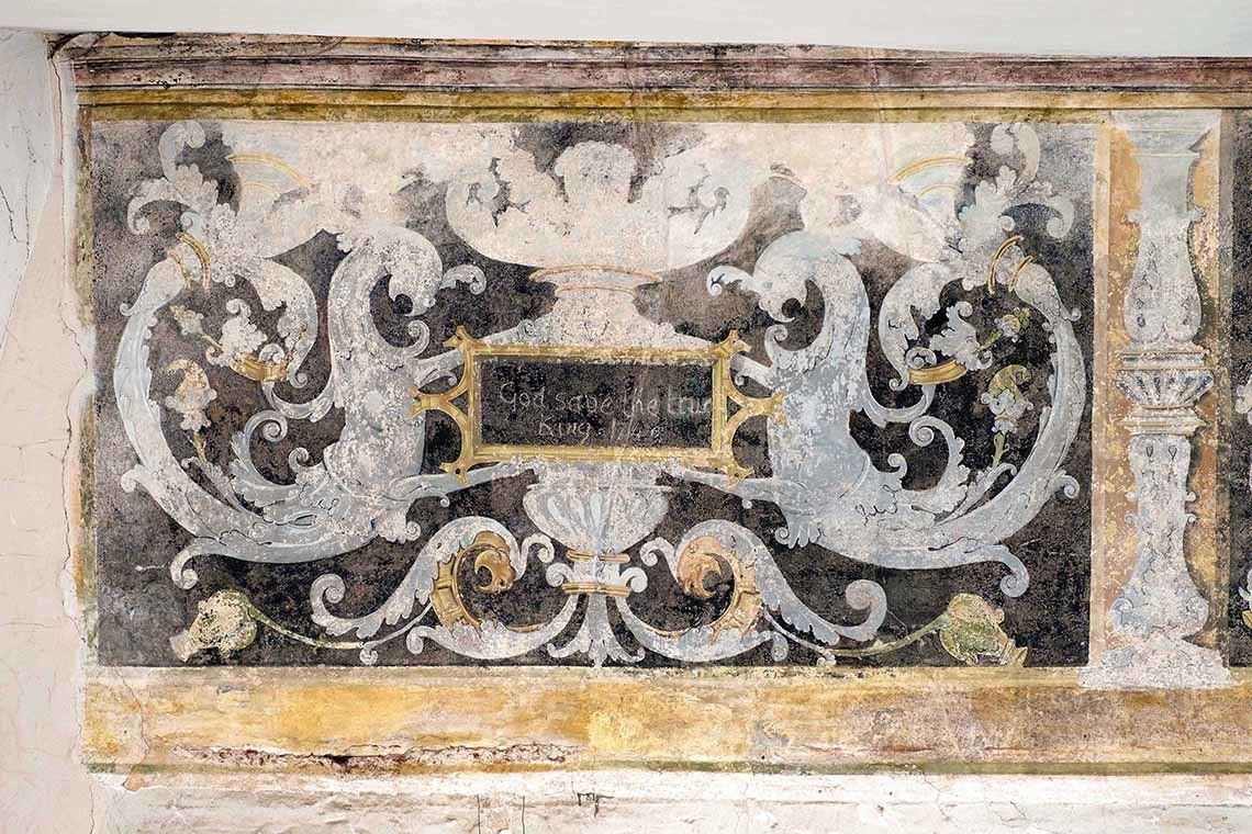 Painted frieze, left panel