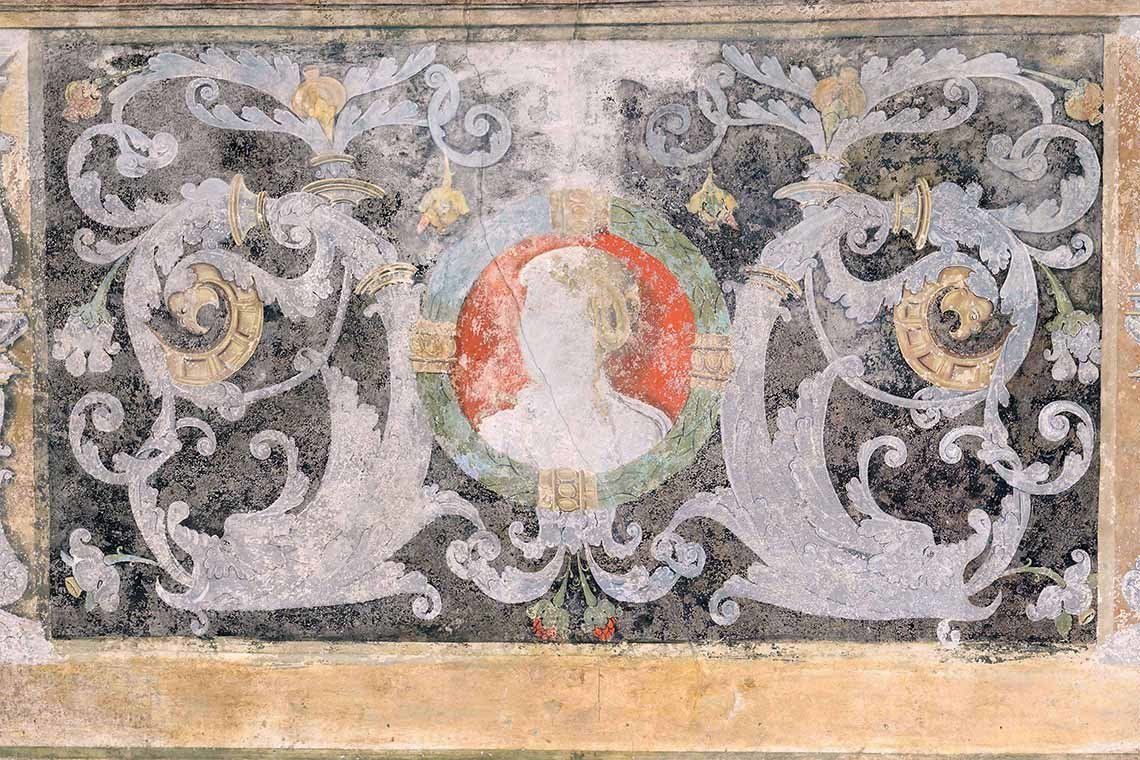 Painted frieze, centre panel