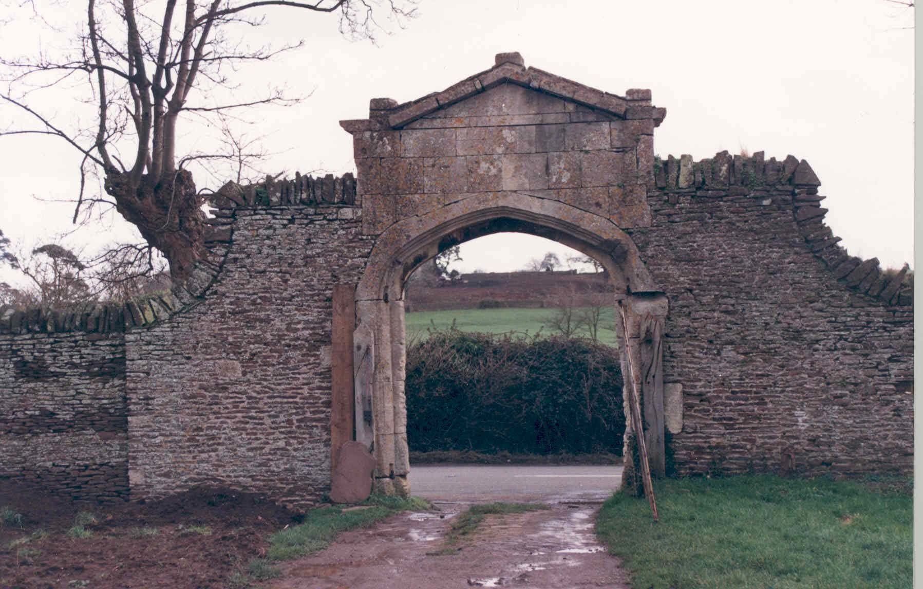 Stone archway at Acton Court