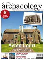 The cover of a current archaeology magazine with a large building on it.