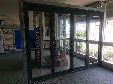Black Glass Door