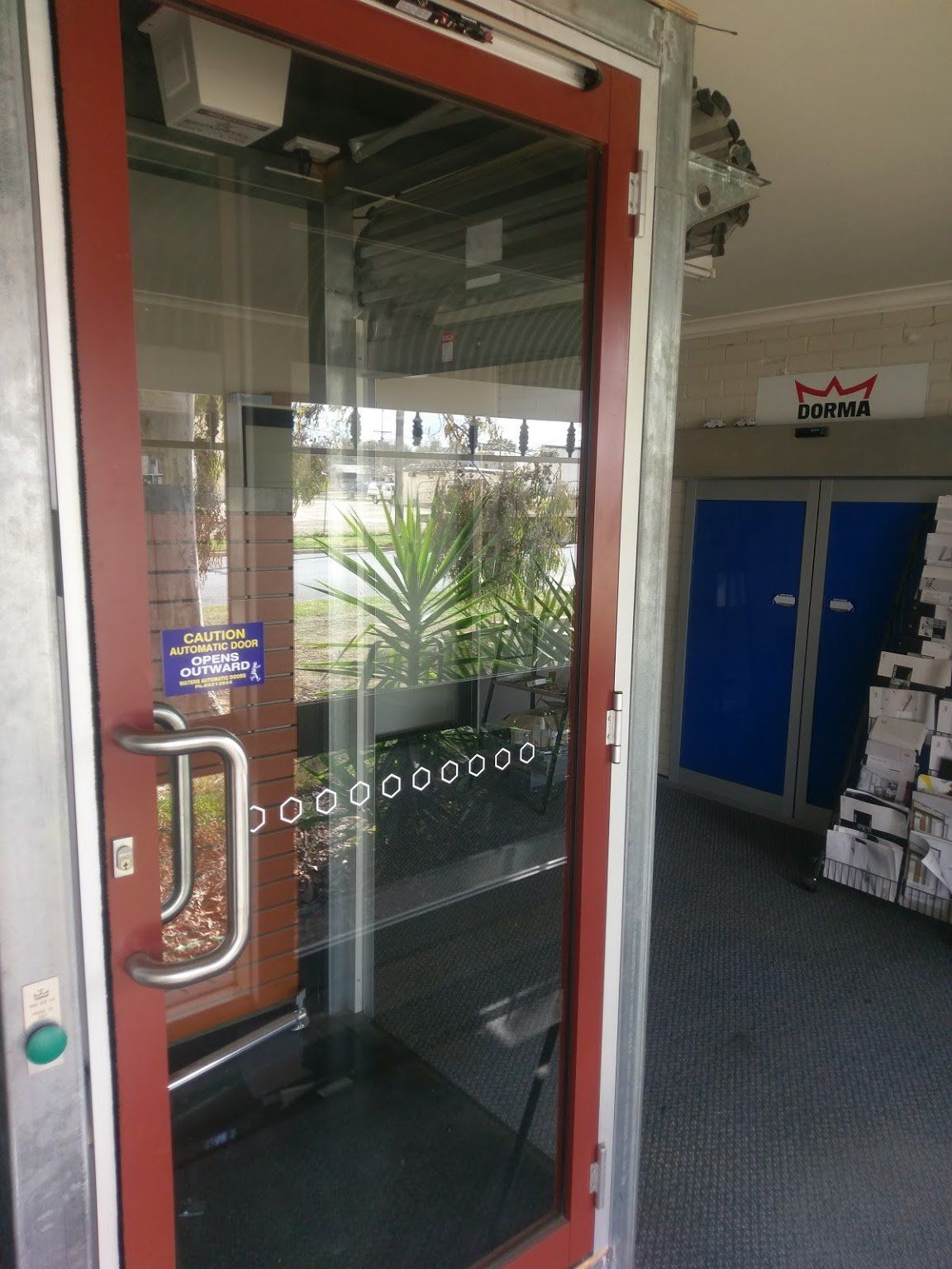 Red Glass Door