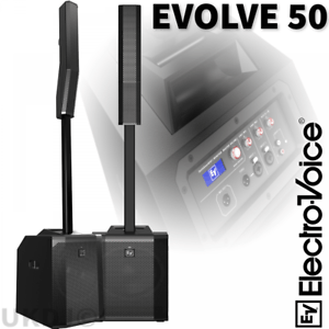Sistema portatil de columna fabricado por Electro Voice con Bluetooth que te permite conectar hasta 6 sistemas Evolve a la vez. Formado por un Subwoofer de 12 pulgadas y una columna formada por 8 altavoces de 3 pulgadas y media, un amplificador de 2 canales capaz de gestionar 500W RMS y 1000W de pico.