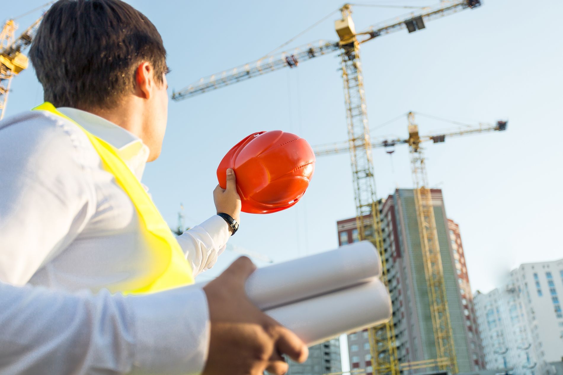 progettista in cantiere edile