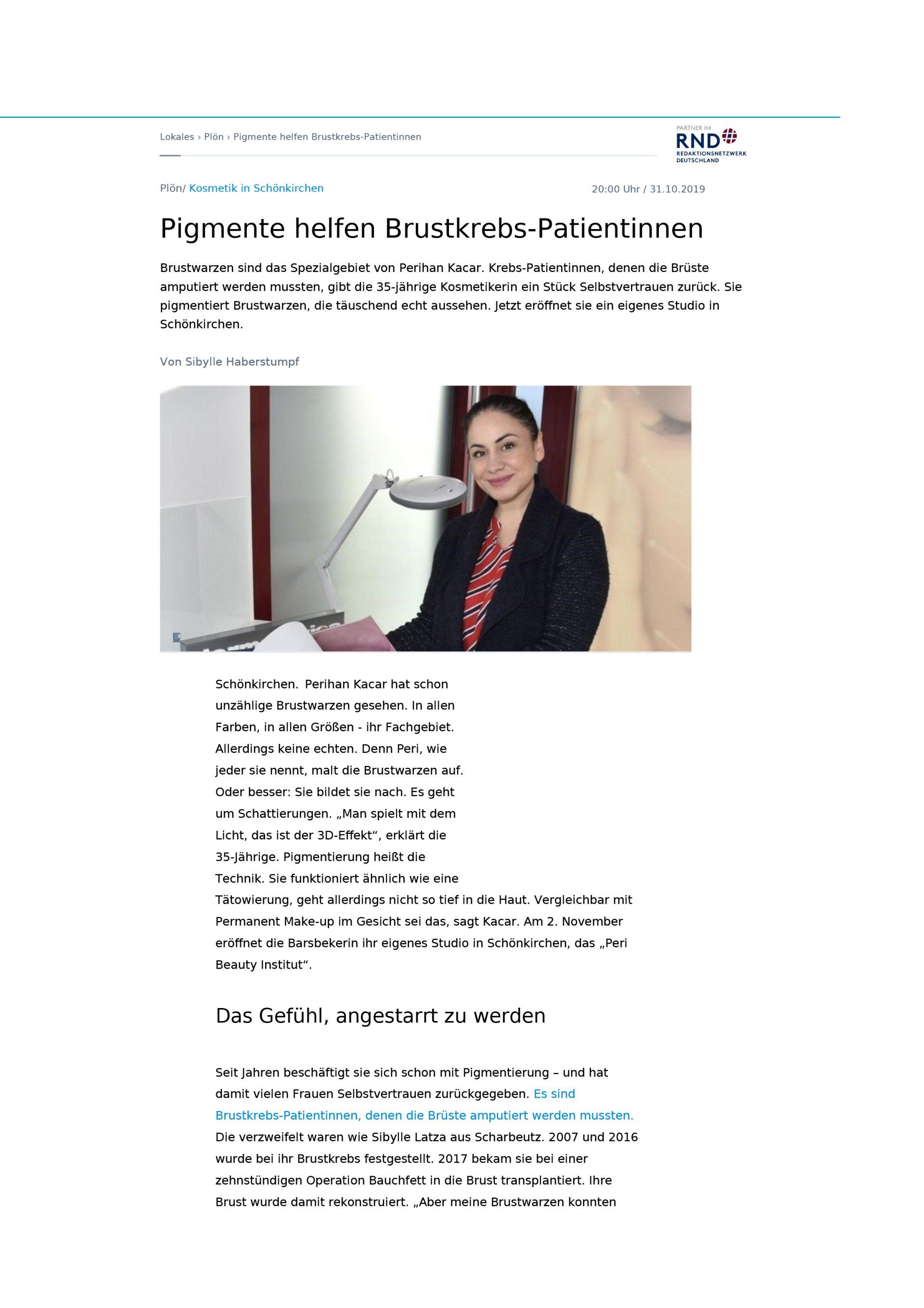 Presseartikel Peri Beauty