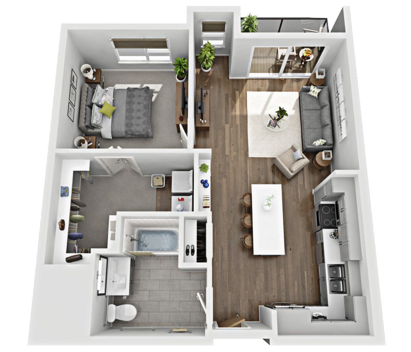 1B - D Floor Plan
