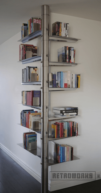 thespindle boekenkast rvs