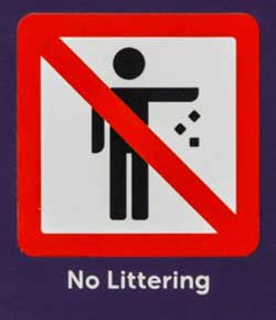 No Littering Sign