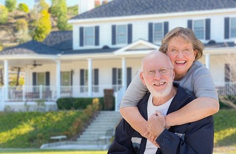 Senior Citizens — Retired Old Couple With New House in Norristown, PA