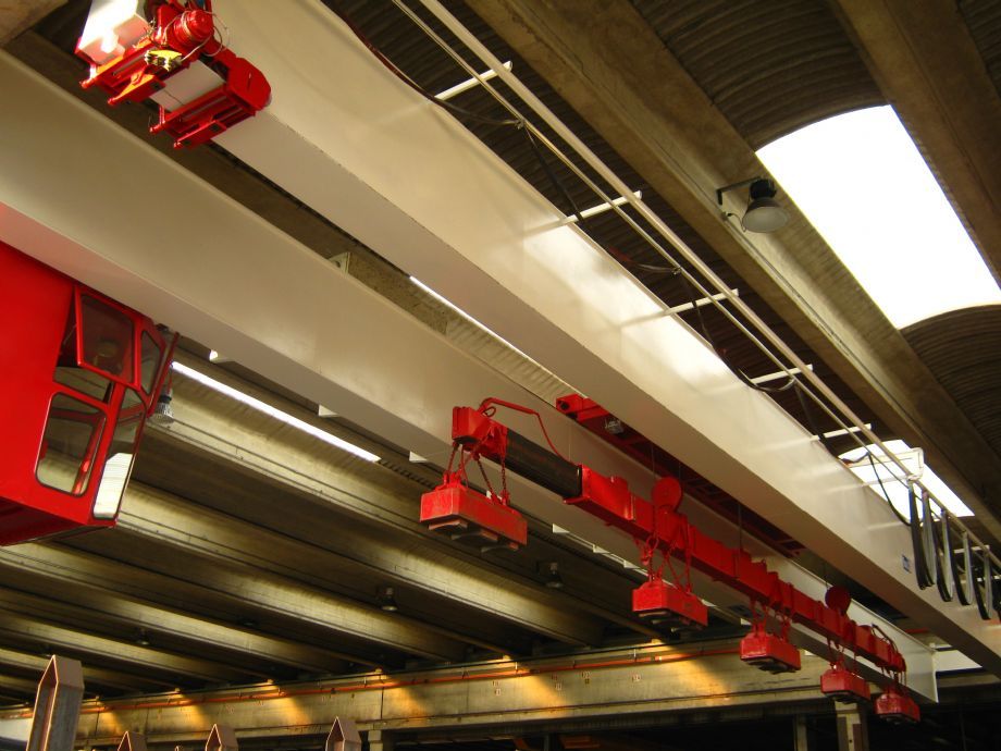 Sabbiatura di un carroponte