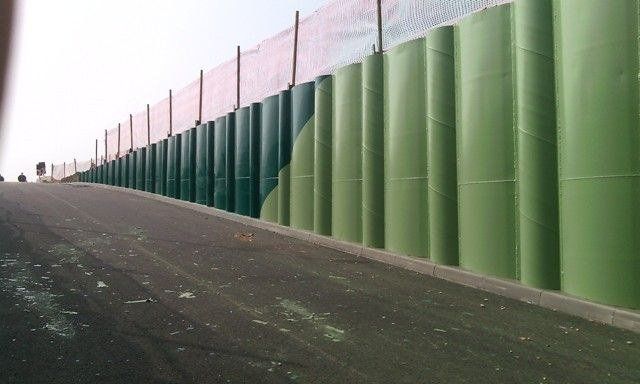 Verniciatura di un sottopasso stradale
