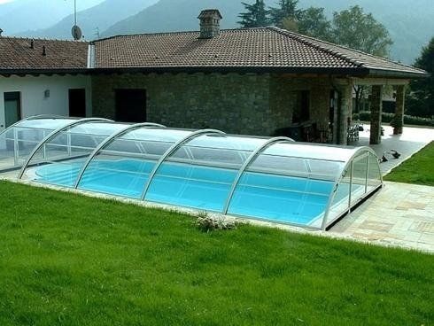 copertura piscina in acciaio