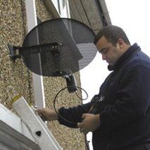 Antenna dish fiting