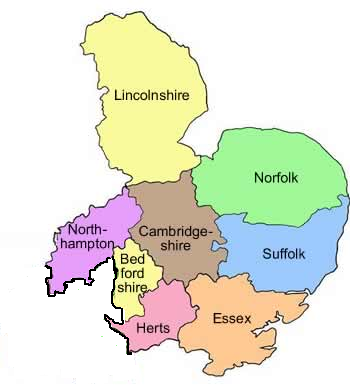 Map showing areas covered by Superflow Screeds
