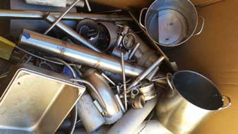 Pile of Old Rusty Iron Angles — Metal Recycling in Albuquerque, NM