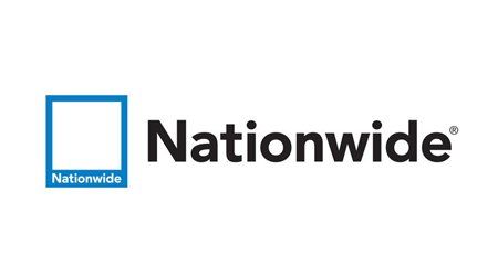 a black and blue logo for nationwide on a white background .