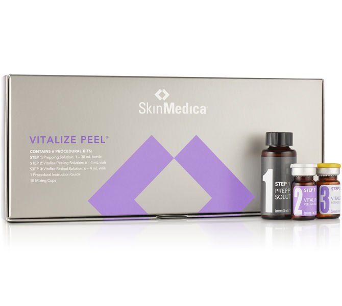 A box of vitalize peel by skin medica
