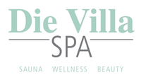 Das Logo für die Villa Spa ist ein Sauna-, Wellness- und Beauty-Spa.
