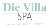 Das Logo für die Villa Spa ist ein Sauna-, Wellness- und Beauty-Spa.