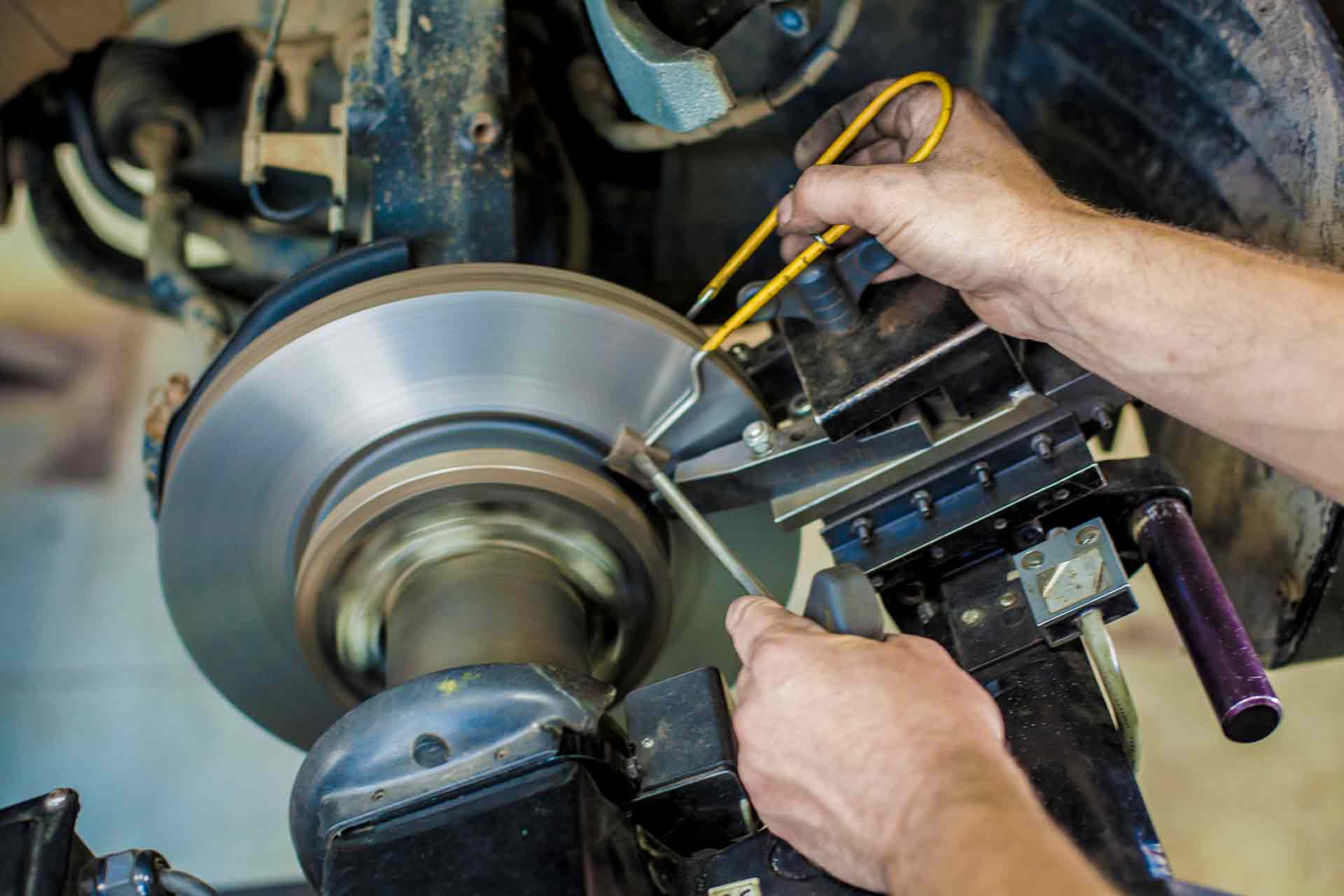 a worker fixing a breake