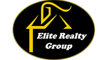 The elite realty group logo is black and yellow.