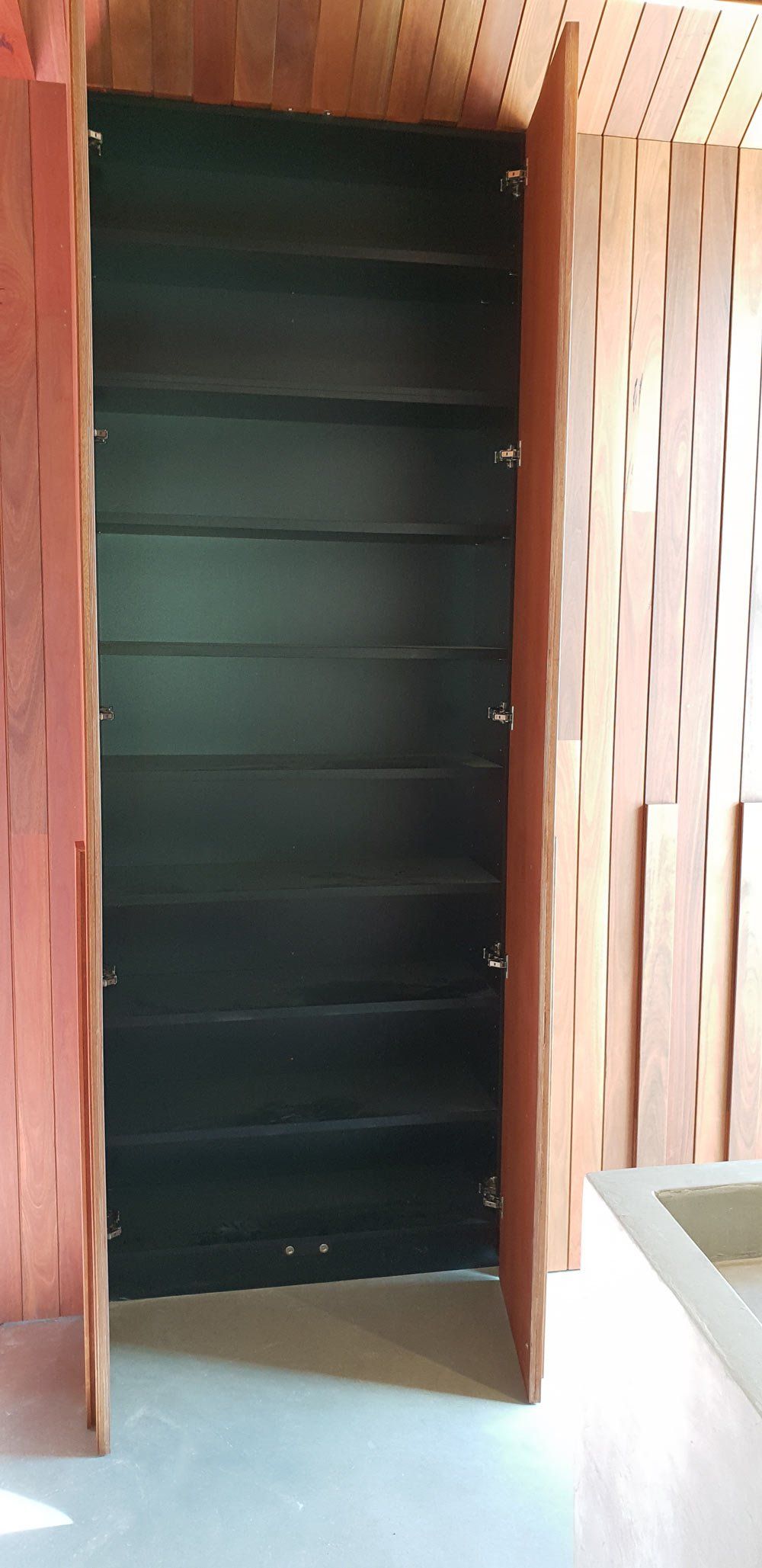 Shelving inside Cupboard — Cabinetry Solutions in Balaclava NSW