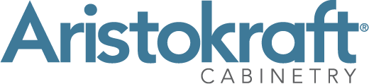 Aristokraft Cabinetry logo in blue and gray text on a white background
