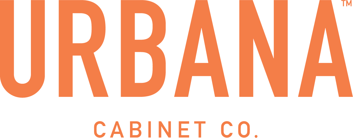 URBANA Cabinet Co. logo in orange text on white background
