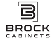 Brock Cabinets logo with stylized black “B” monogram and the words “BROCK CABINETS” underneath