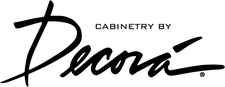 Cabinetry by Decona logo in black script on a white background