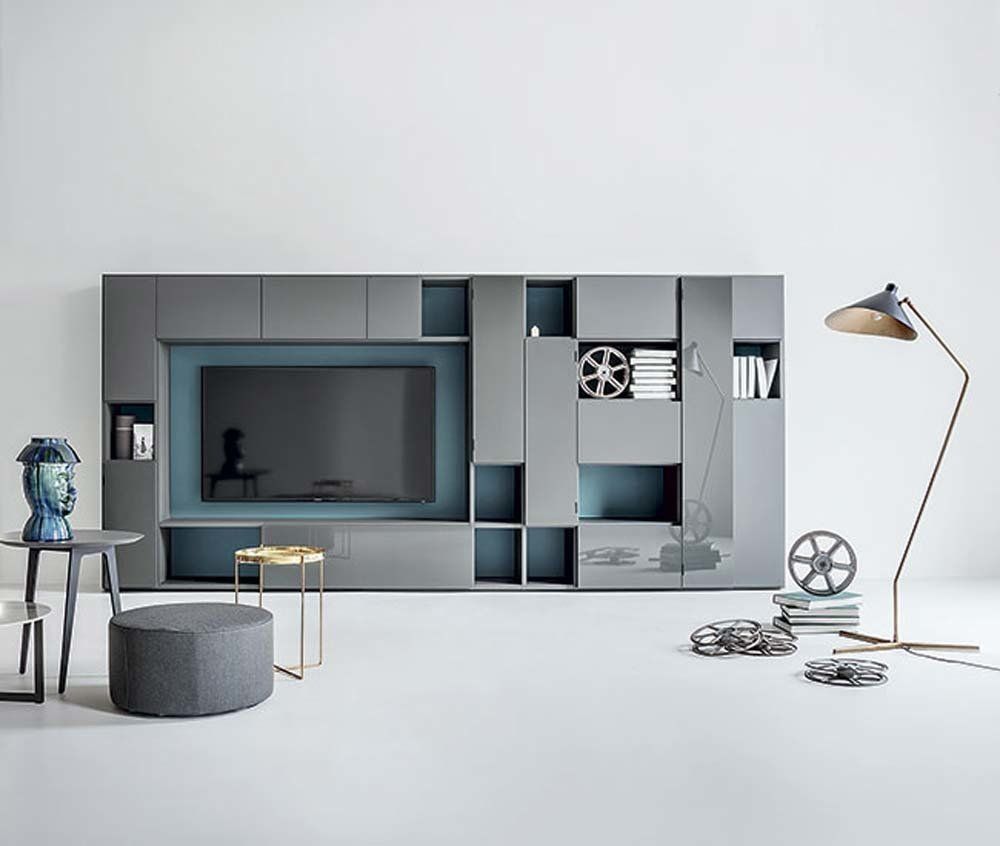 mobile porta TV grigio