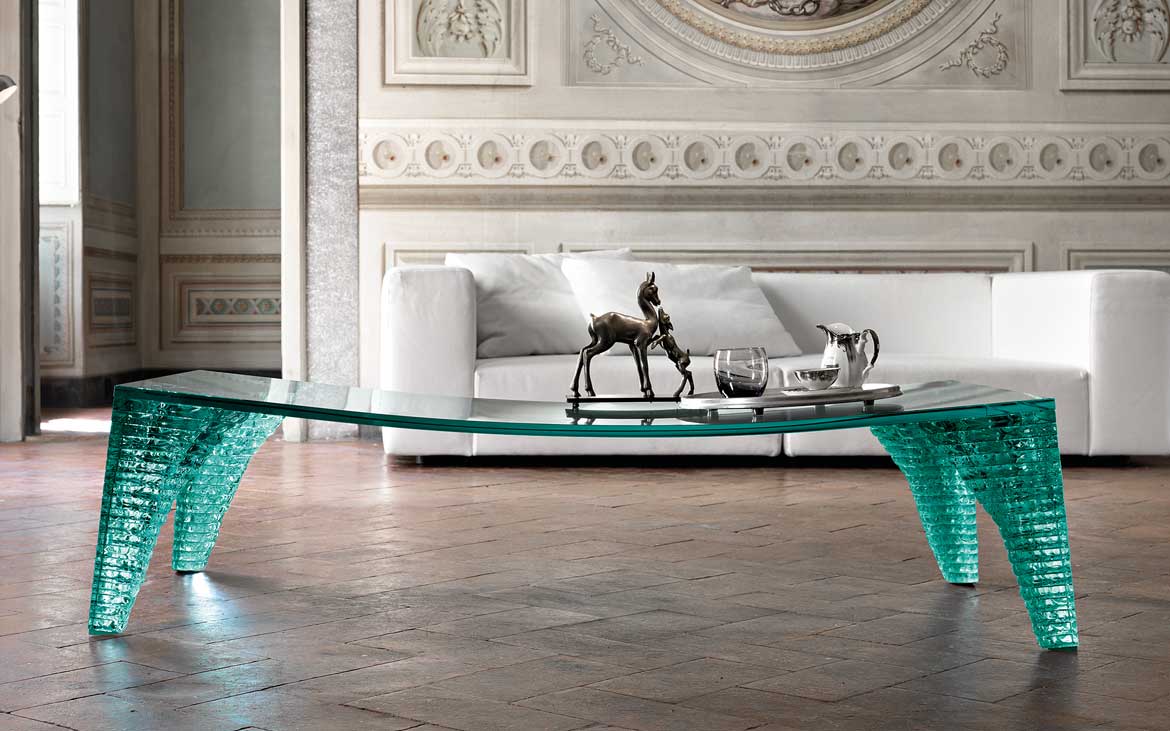 tavolino in vetro moderno