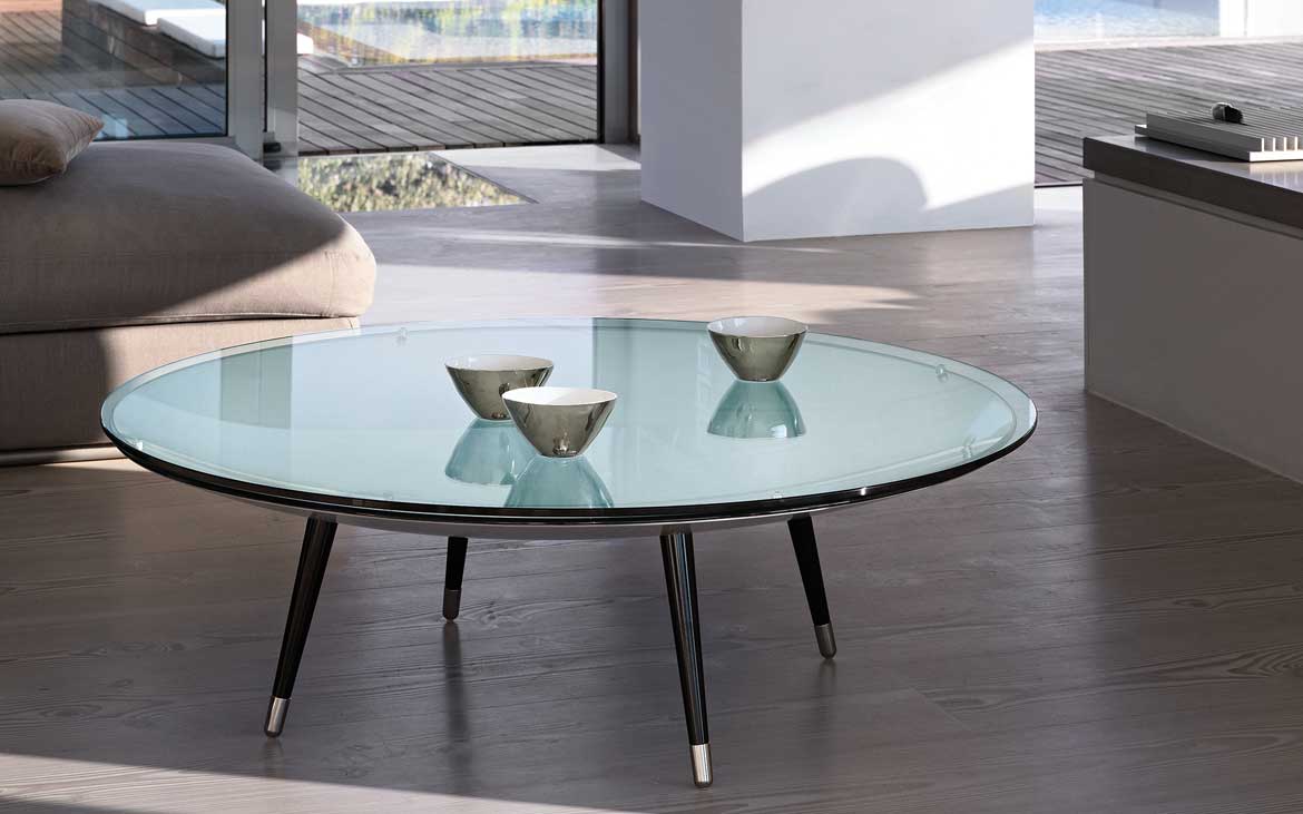 tavolino in vetro di design