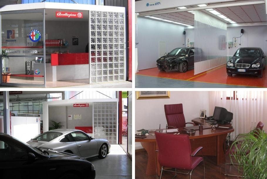 Auto esposte in officina