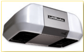 Garage Gate Operator Repair and Installation — Guaranteed Door Service, Inc. Silver wall-mounted garage door opener unit with black underside vents