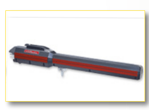 Residential Swing Gate Operator Services — Guaranteed Door Service, Inc. Red and gray toy train on a white background