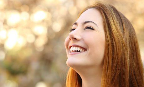 a lady smiling